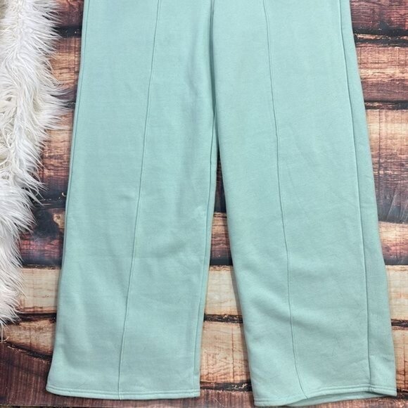 Forever 21 Mint Teal Wide-Leg Drawstring Sweatpants - Picture 9 of 11
